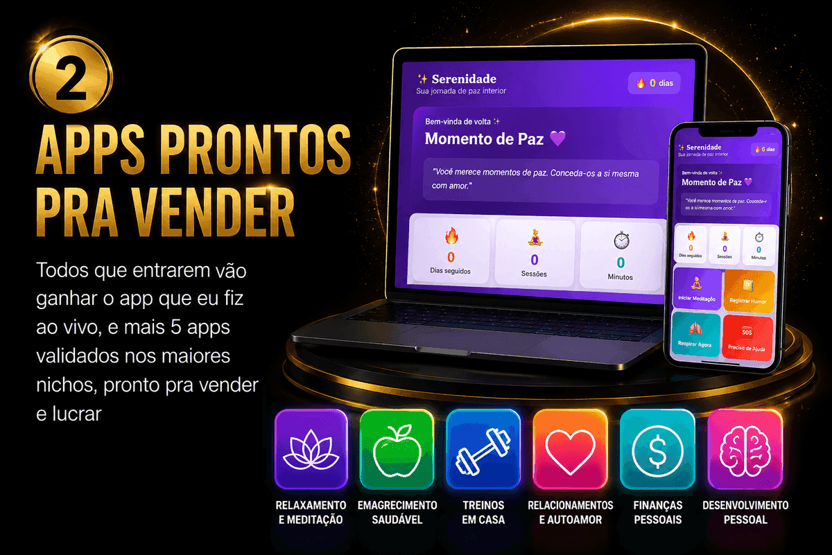 Bônus 2: Apps prontos pra vender
